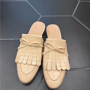 J. Crew Beige Embossed Loafers